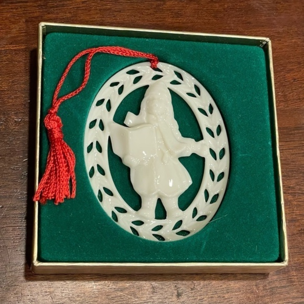 Vintage Lenox Caroler Ornament Christmas Tree Holiday Carol